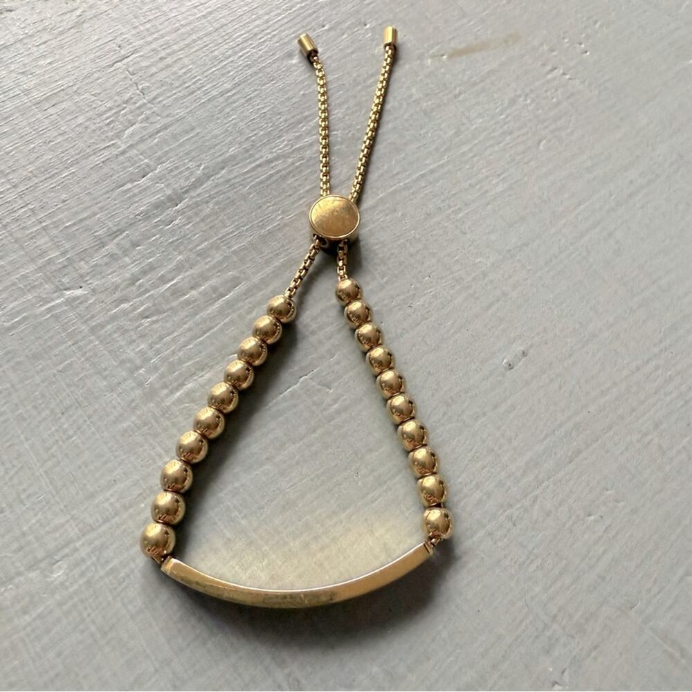 Michael Kors Gold Tone Beaded Adjustable Bracelet